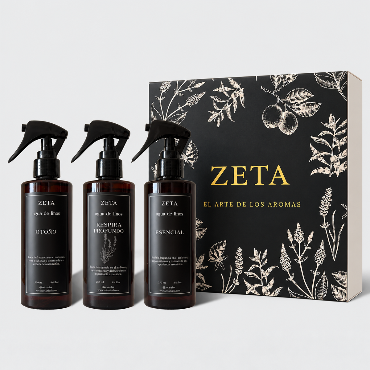 Kit x 3 Agua de linos con caja nueva ZETA